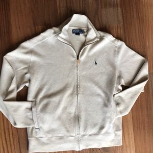 Polo by Ralph Lauren 100% Cotton Cream ZipUp